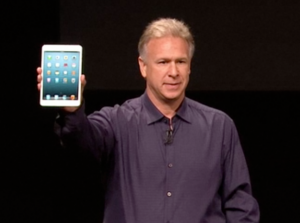 Philip Schiller of Apple introducing the iPad mini in 2012. Because of devices like this, more of your marketing takes place in mobile apps.