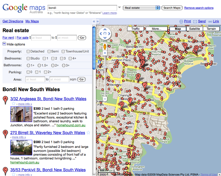 Google Real Estate Mapping