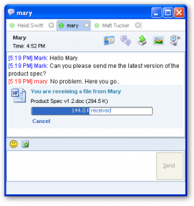 spark_file_transfer_receiving IM Client and File Transfers